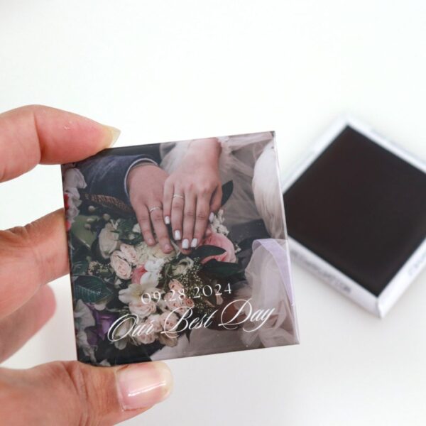 2.5 square inch photo magnet