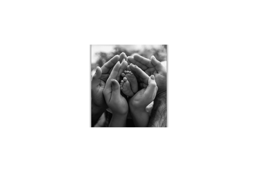 family hands photo magnet
